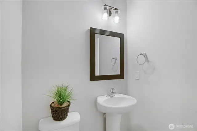 Hallway powder bathroom