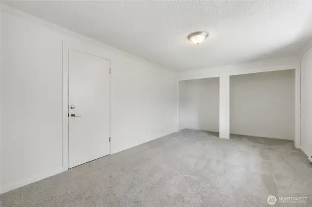 Recreational room with new carpet