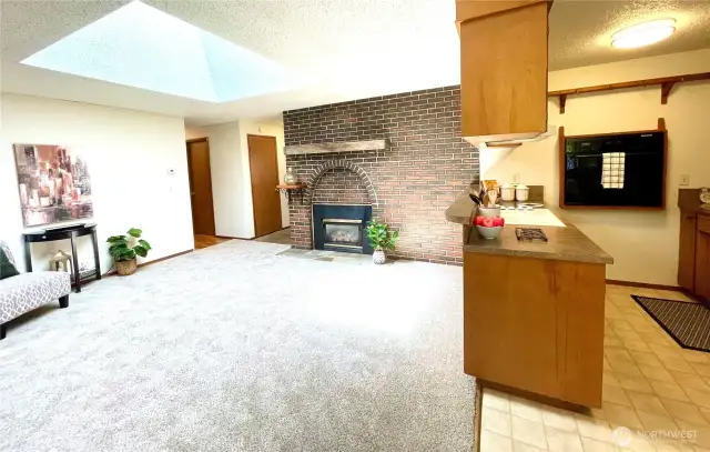 Efficient galley kitchen conveniently located in the heart of the home.