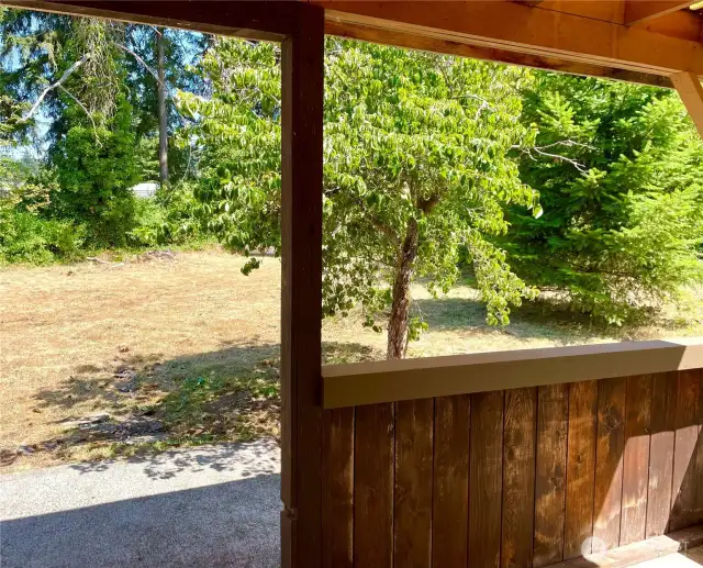 Fully fenced backyard