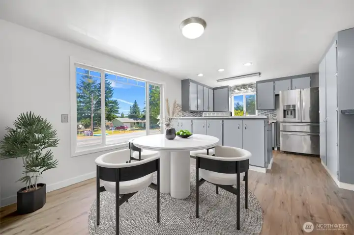 Virtual staging, the area is larger than this image depicts.