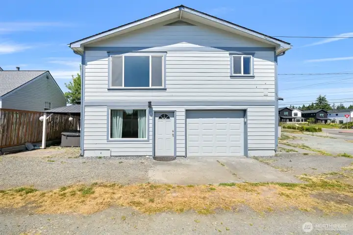 Downstairs door and garage.