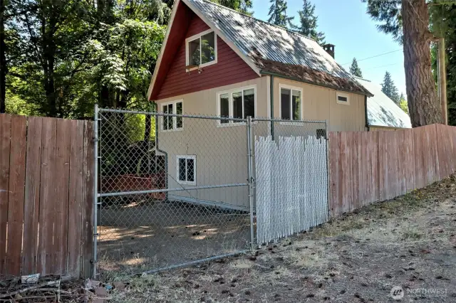 This is really cool - this is a great place to store your RV or boat. OR it could be the entrance to your home office/massage studio/small cottage industry, etc.