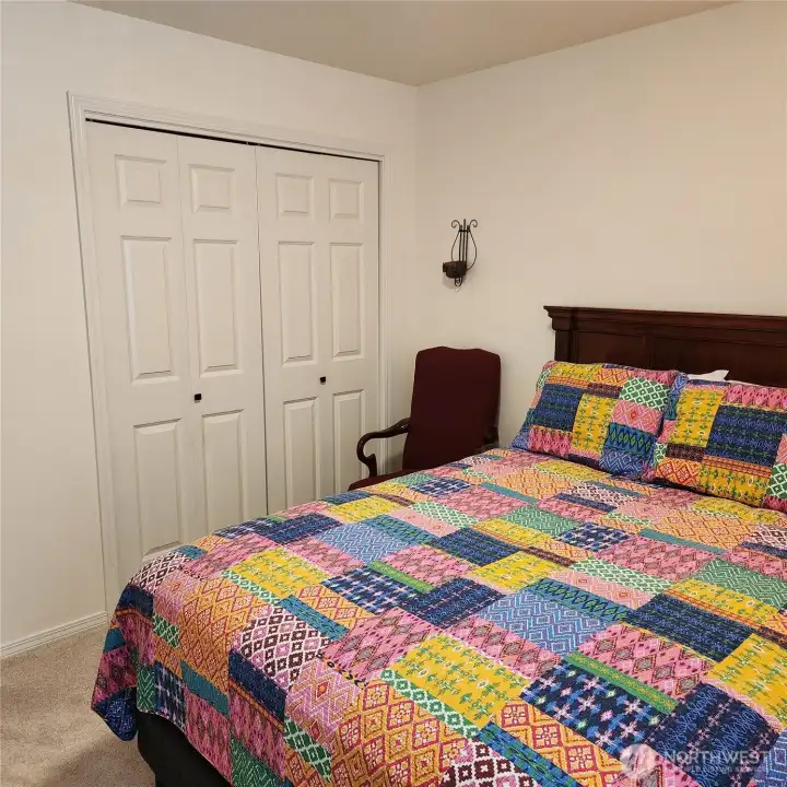 Has folding closet doors