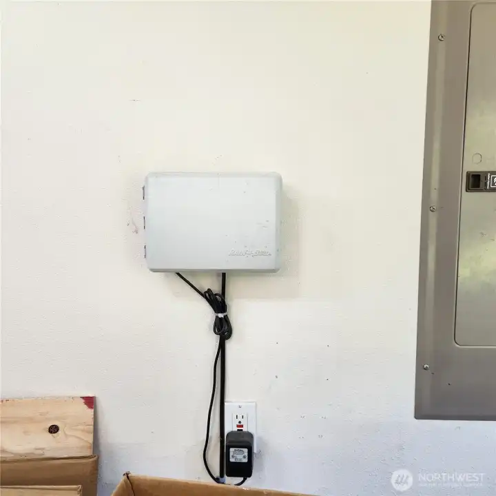 The controls for the yard sprinkler system.