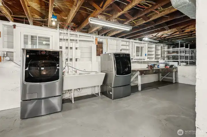 Newer washer and dryer.