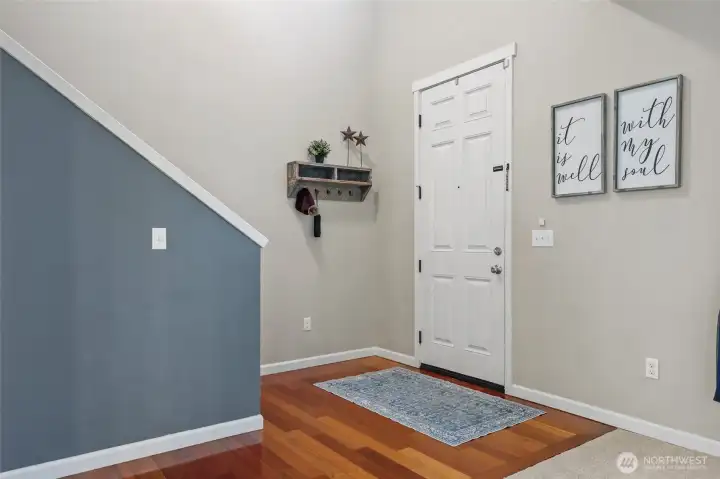 Wide open entry provides space to invite guests and welcome family in.