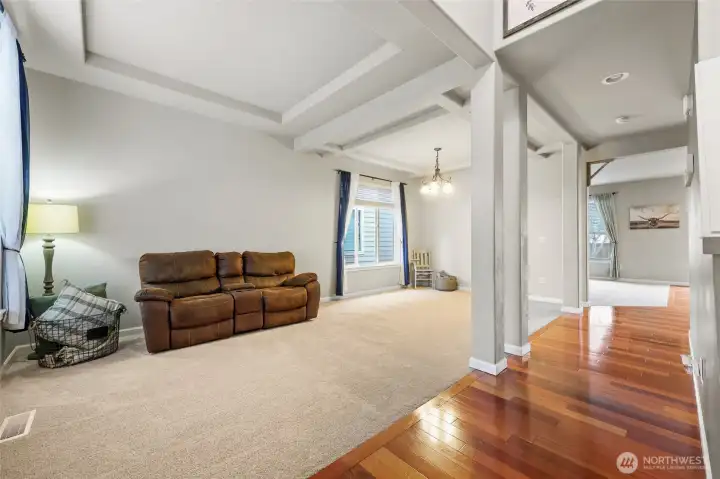 The cherrywood floors gleam--they are gorgeous!