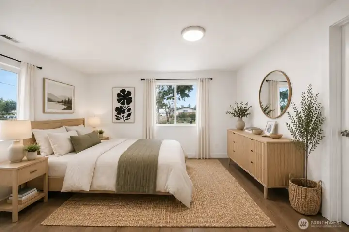 Virtually Staged primary bedroom