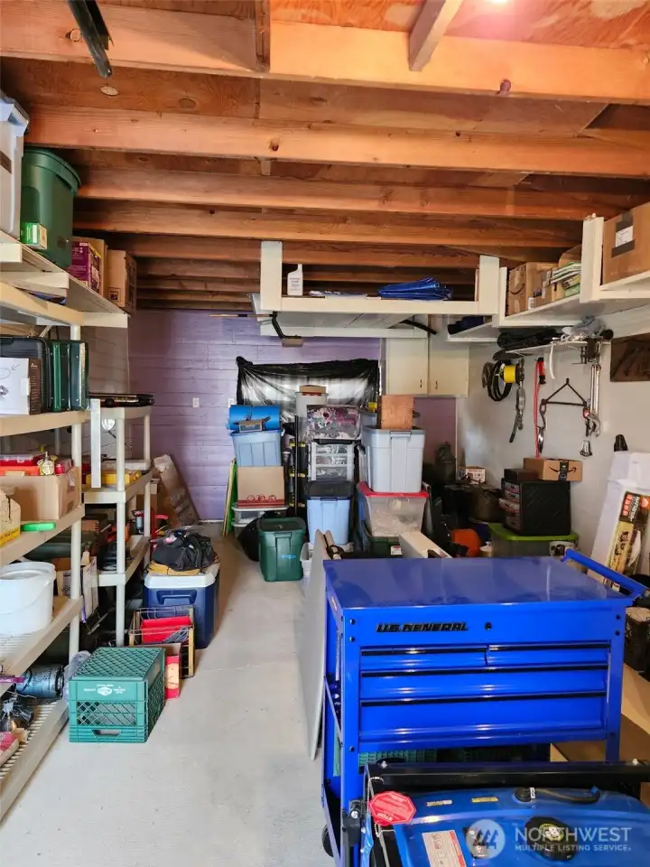 3rd bay in garage - Will be locked for showing but available during the inspection.