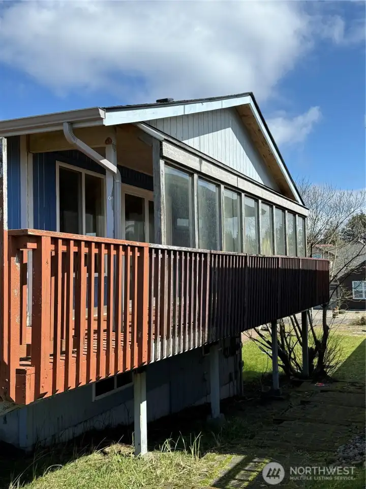 south side of house under deck