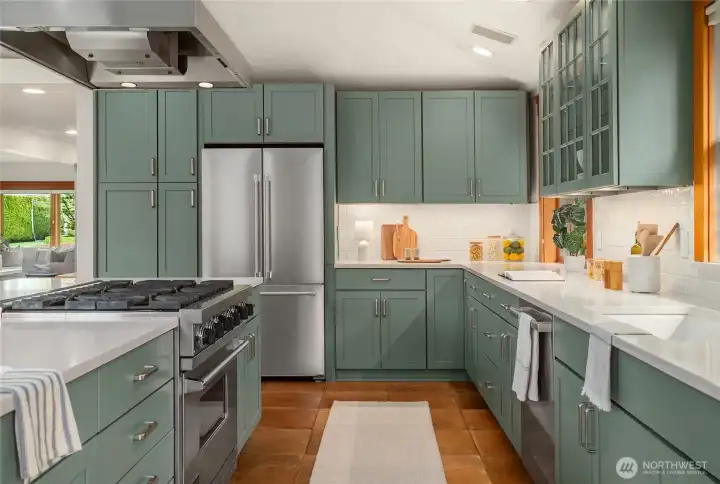 New appliances and refreshed cabinetry. Great storage.