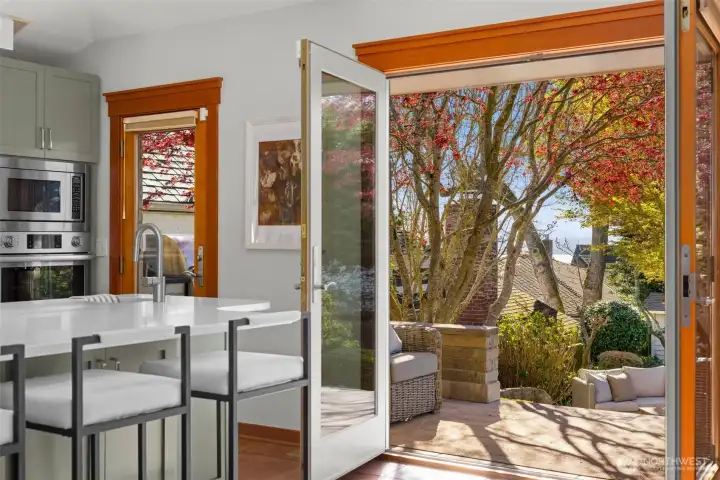 Gorgeous views of trees and peek-a-boo sound views, bringing in the perfect amount of sunset.