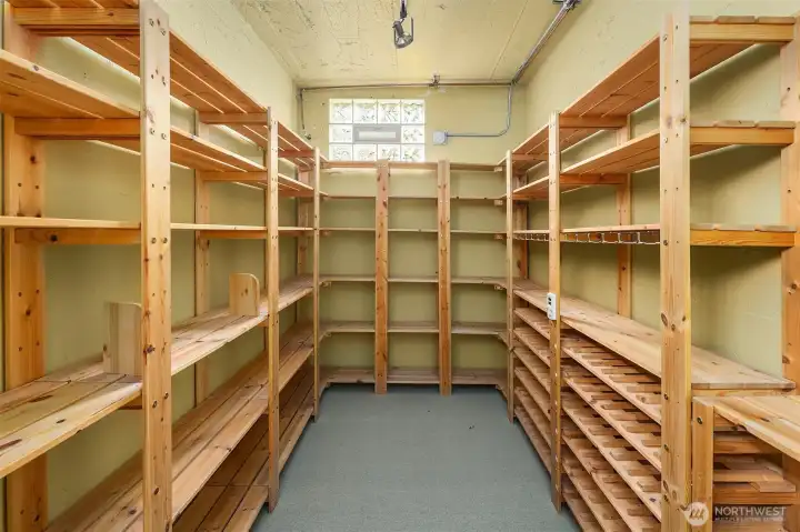 Extra storage, previously used as a wine cellar.