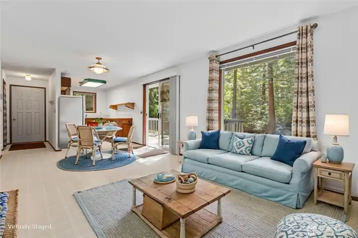 Virtual staging. Living room and dining area Virtual staging. Living room and dining area