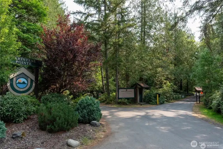 Gated entryway to your new home!