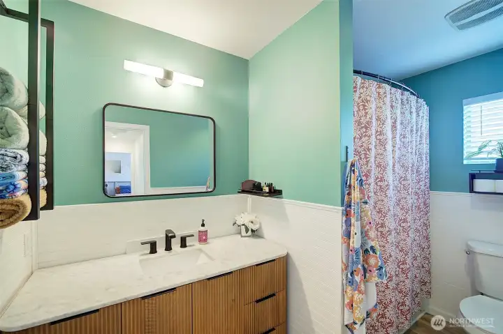 Full bath with tub also updated.