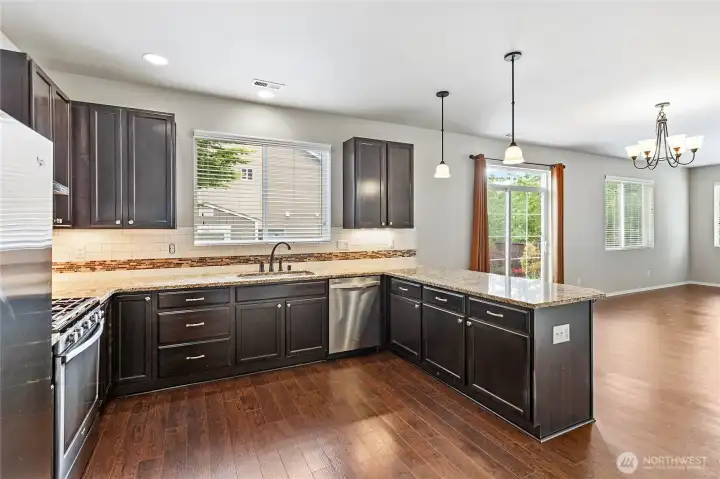 Cabinetry and counter space makes this kitchen spacious Cabinetry and counter space makes this kitchen spacious