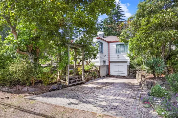 Attached garage will fit one car Attached garage will fit one car