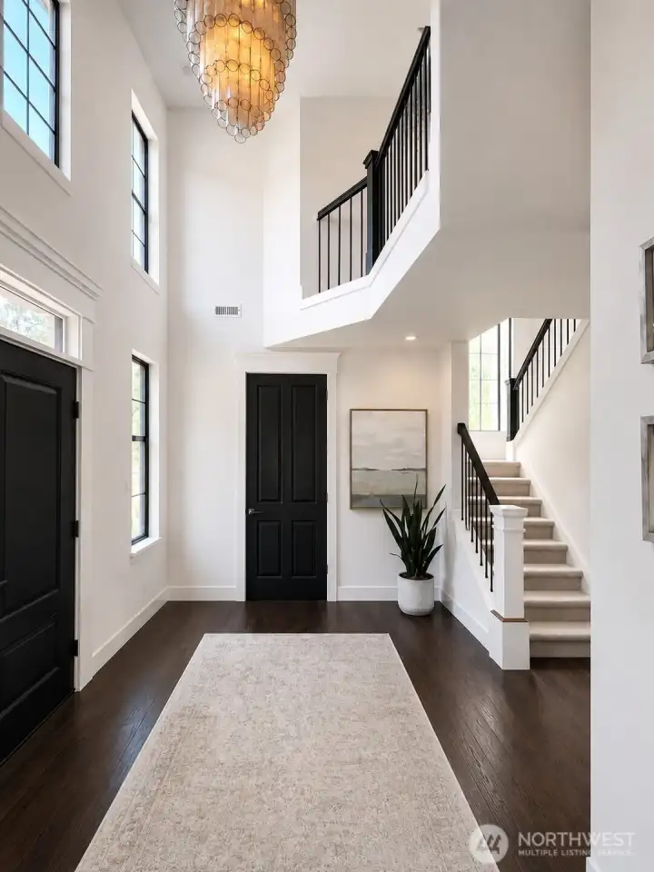 Grand entry with French inspired architecture. Grand entry with French inspired architecture.
