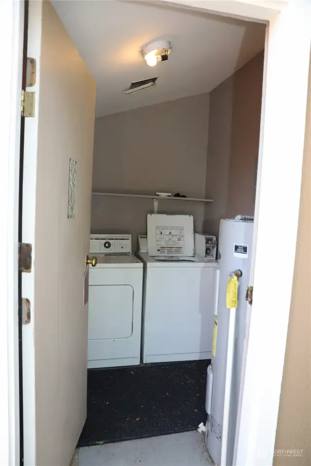 shared coin-operated laundry area