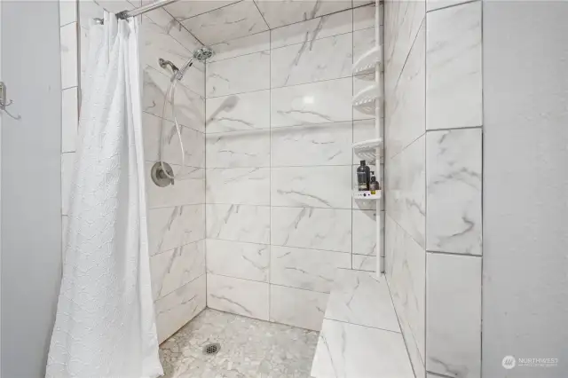 Primary bath tile shower