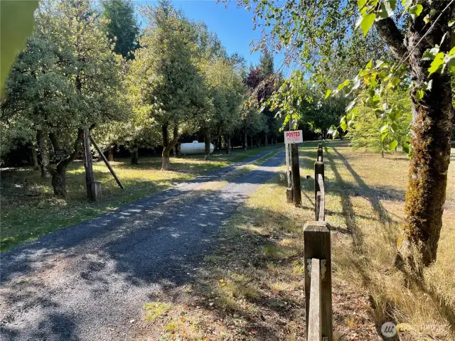 first driveway into property.