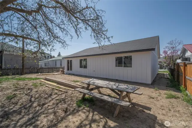 Backyard will be fenced