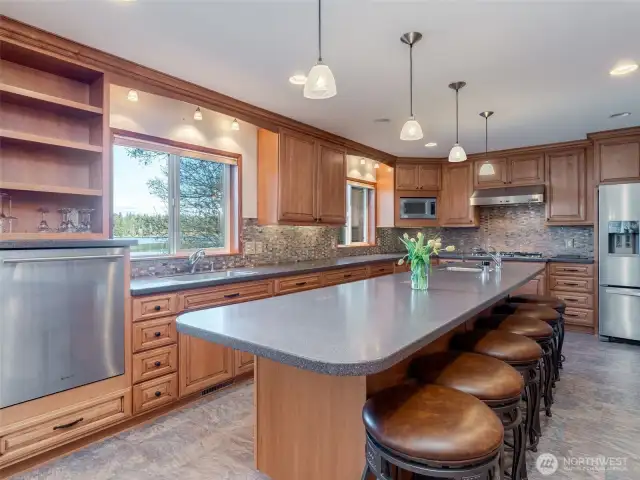 kitchen lake views