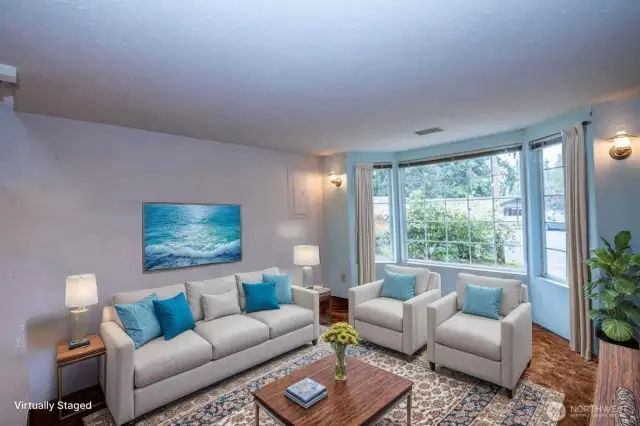 Family / TV room - virtually staged