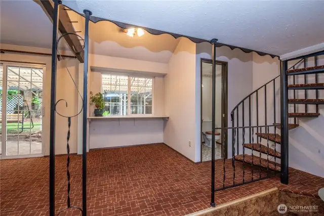 View from Family room to Dining room.