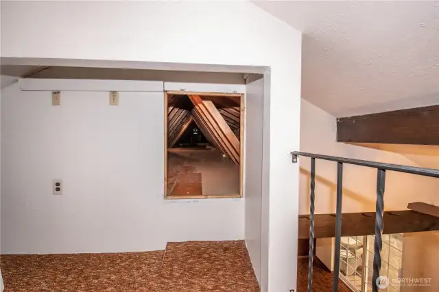 Loft with attic access.