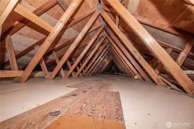 Clean Attic w/ usuable space.
