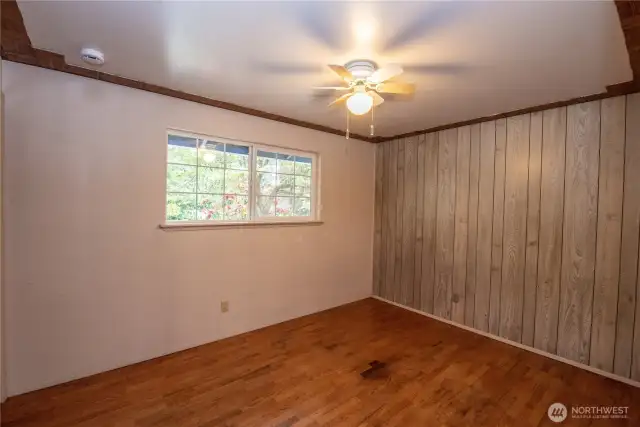 Second bedroom. Hard wood floors.