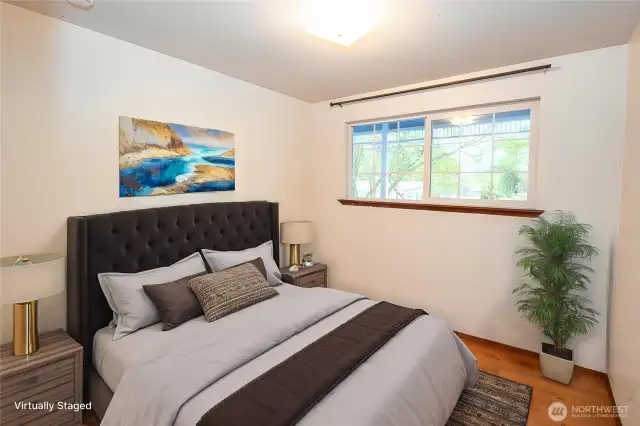 First Bedroom - virtually staged