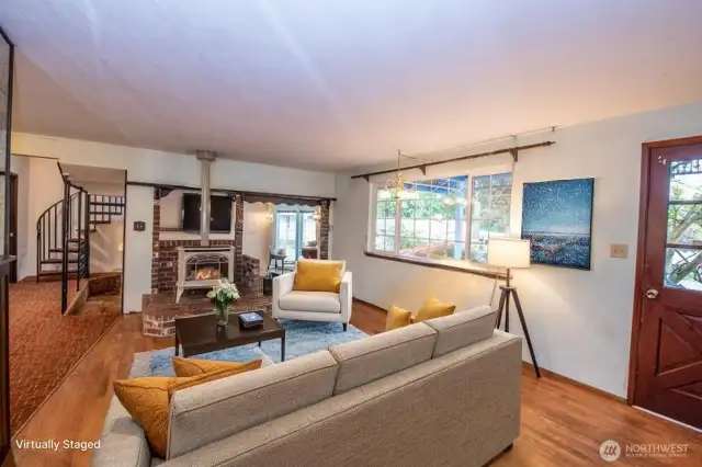 Living room - virtually staged