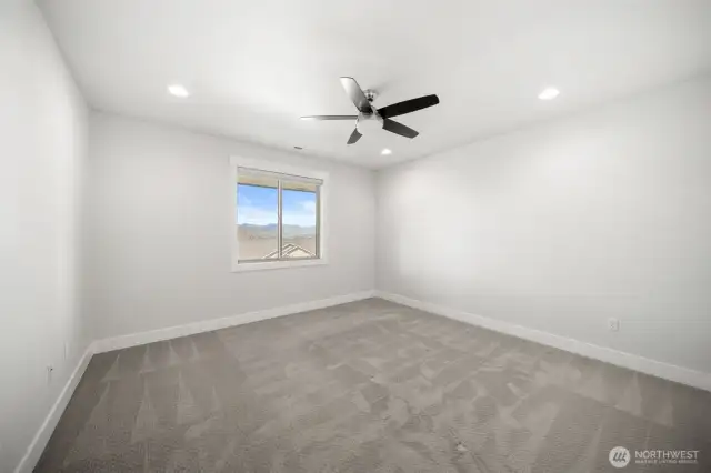 Lower level primary bedroom
