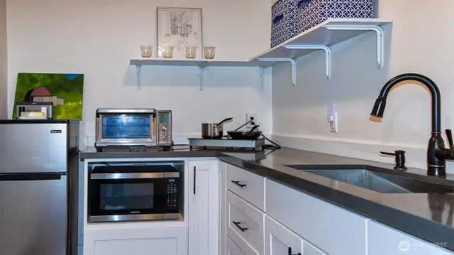 Kitchenette on lower level.