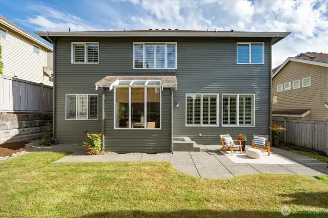 What a nice space to enjoy the outdoors.  Plenty of sun for gardening enthusiasts!