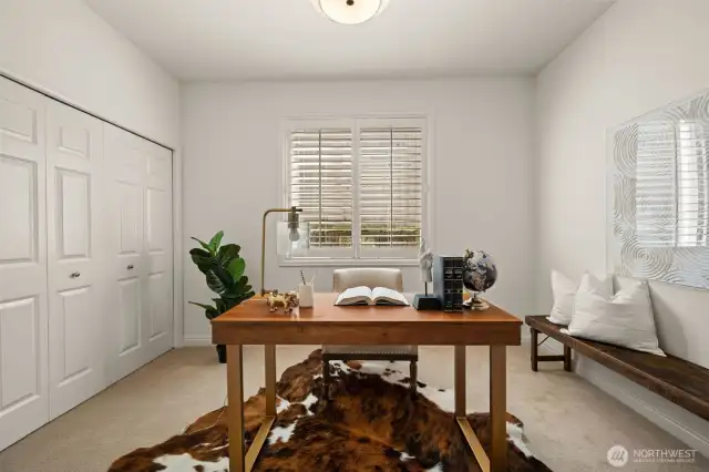 Office on the main floor with french doors.