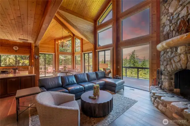 floor to ceiling windows to enjoy the view