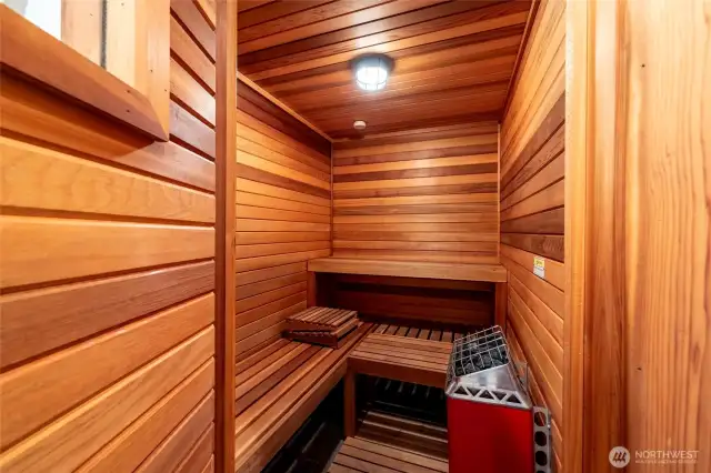 personal sauna downstairs