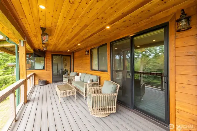 covered deck with heaters for year round enjoyment