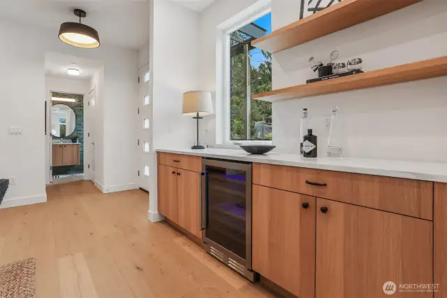 You'll find thoughtful custom built-ins in numerous rooms.