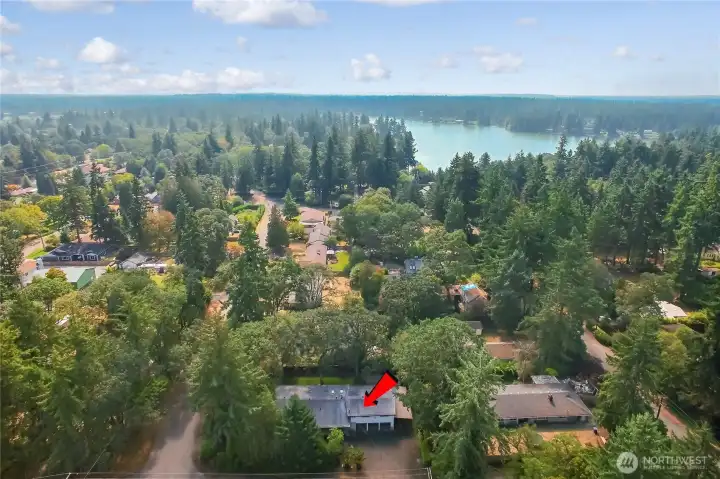 Large corner lot 3 blocks from lake & boat ramp.