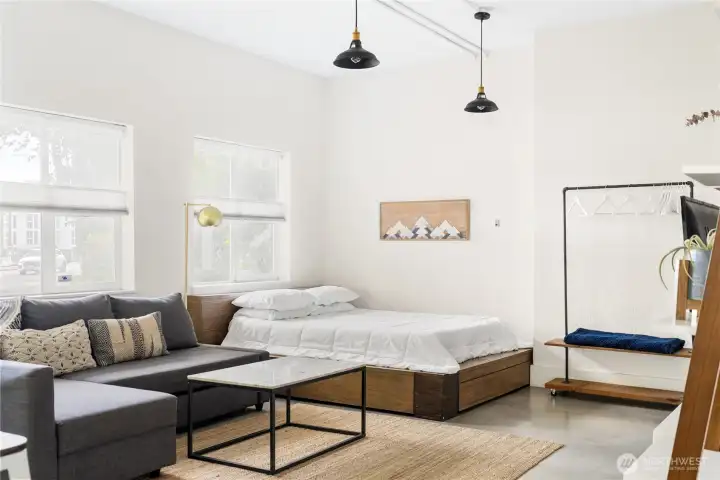 Stylish finishes, ample window light, fully furnished