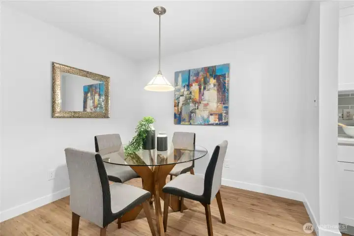Dining room off galley kitchen