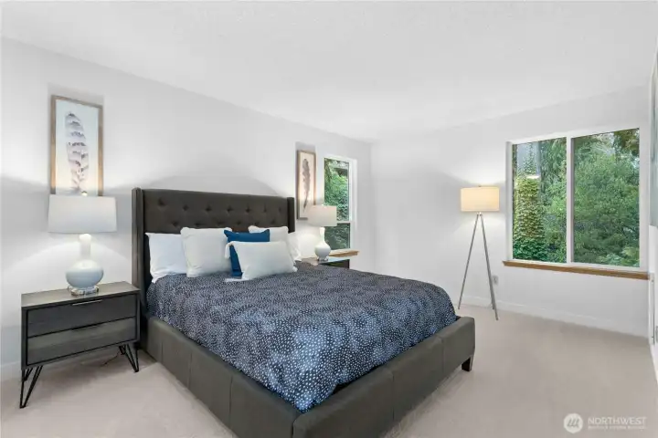 Primary bedroom with 2 closets!