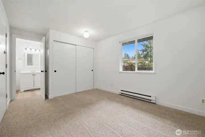 Bedroom #1 has door to the bathroom.