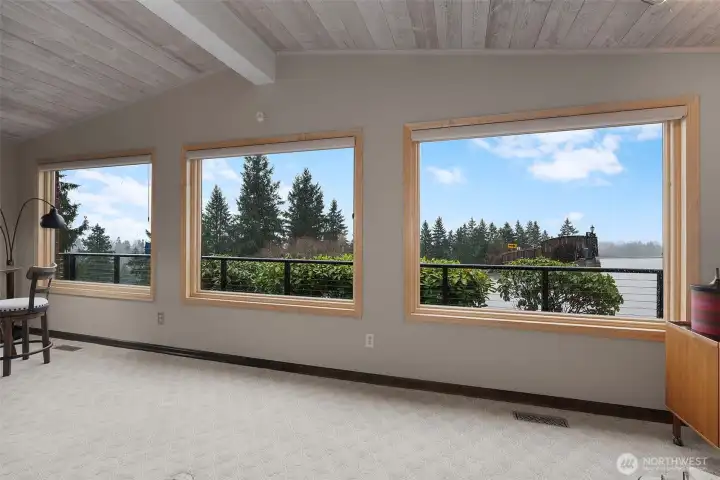Large living room windows to enjoy the views